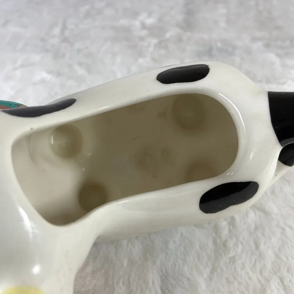 Houston Harvest Cute Vintage Porcelain Ceramic Holstein Cow Creamer Pitcher - Picture 7 of 10